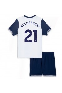 Tottenham Hotspur Dejan Kulusevski #21 Babytruitje Thuis tenue Kind 2024-25 Korte Mouw (+ Korte broeken)